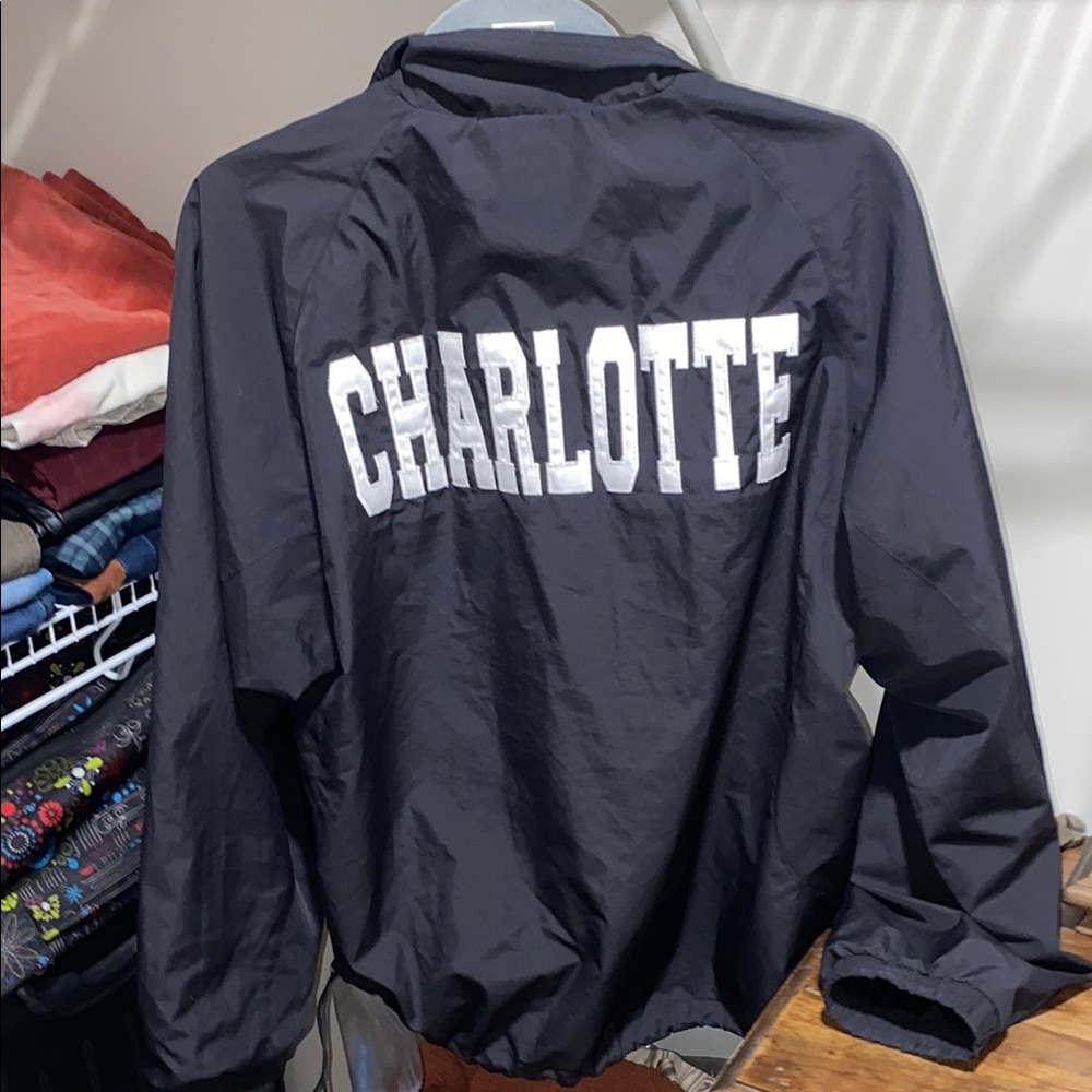 Black Charlotte Windbreaker Jacket